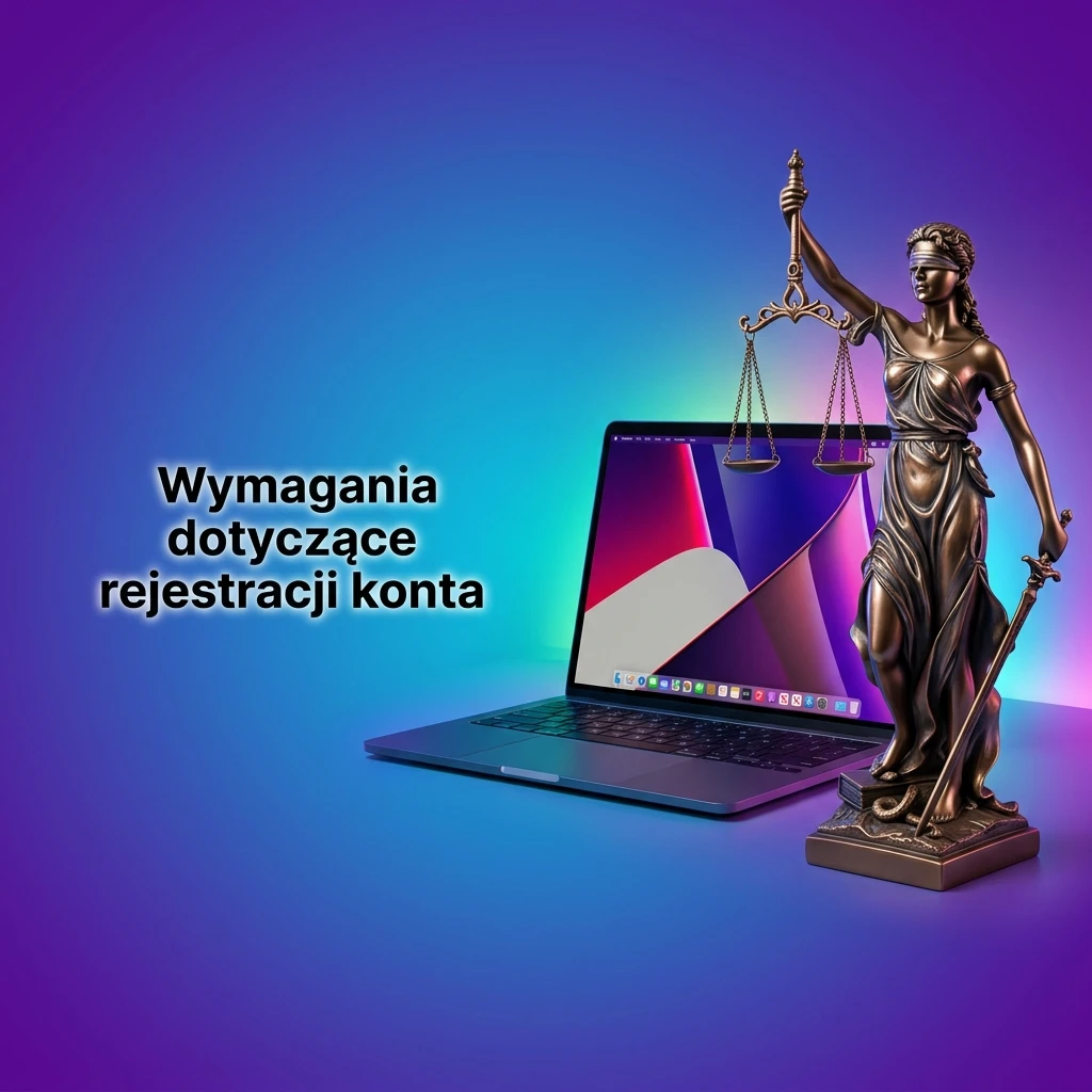 Wymagania rejestracji konta: wiek 18+, jedno konto, prawdziwe dane, ważny dokument tożsamości