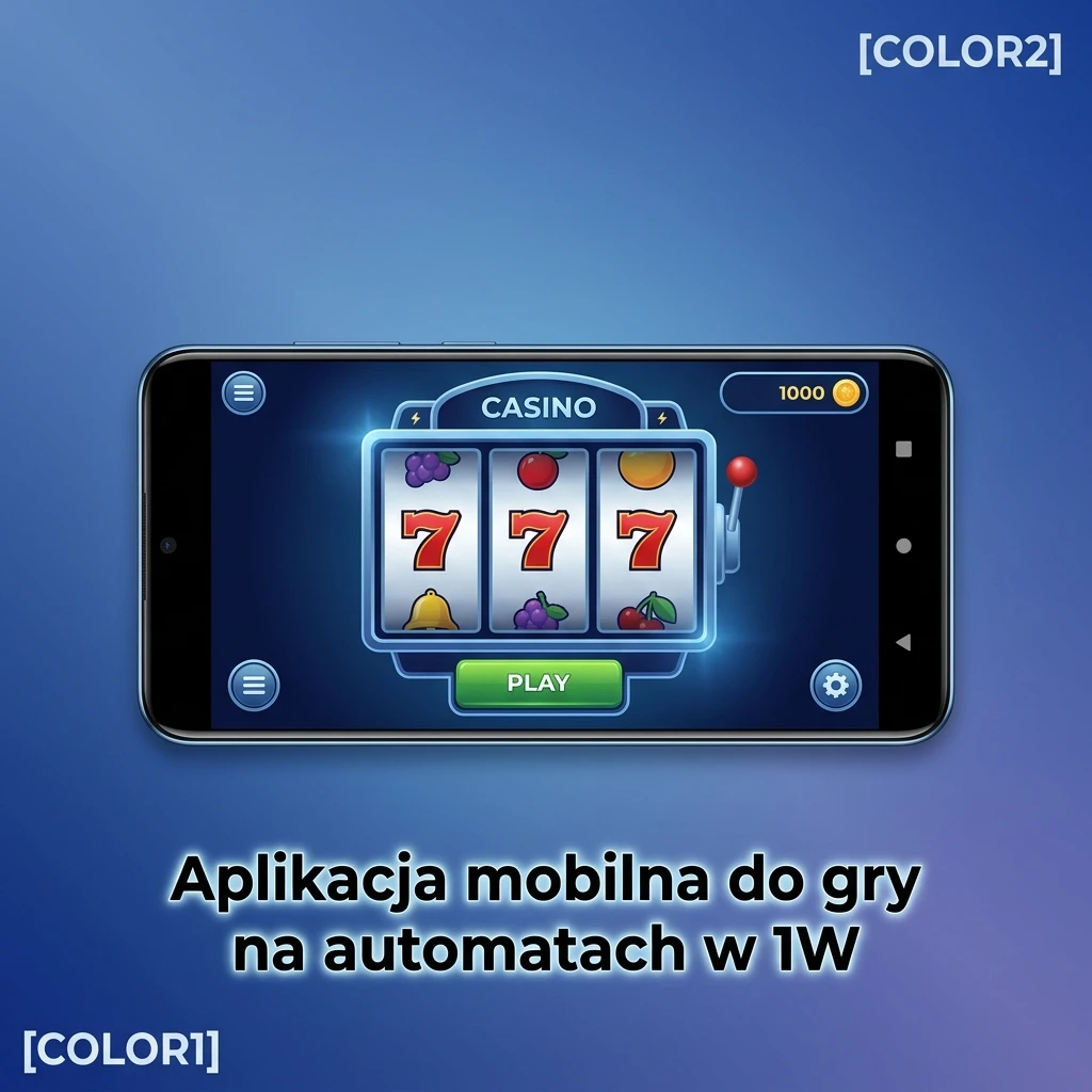 Aplikacja mobilna 1W do gier na automatach – ekran smartfona z katalogiem slotów i interfejsem dotykowym