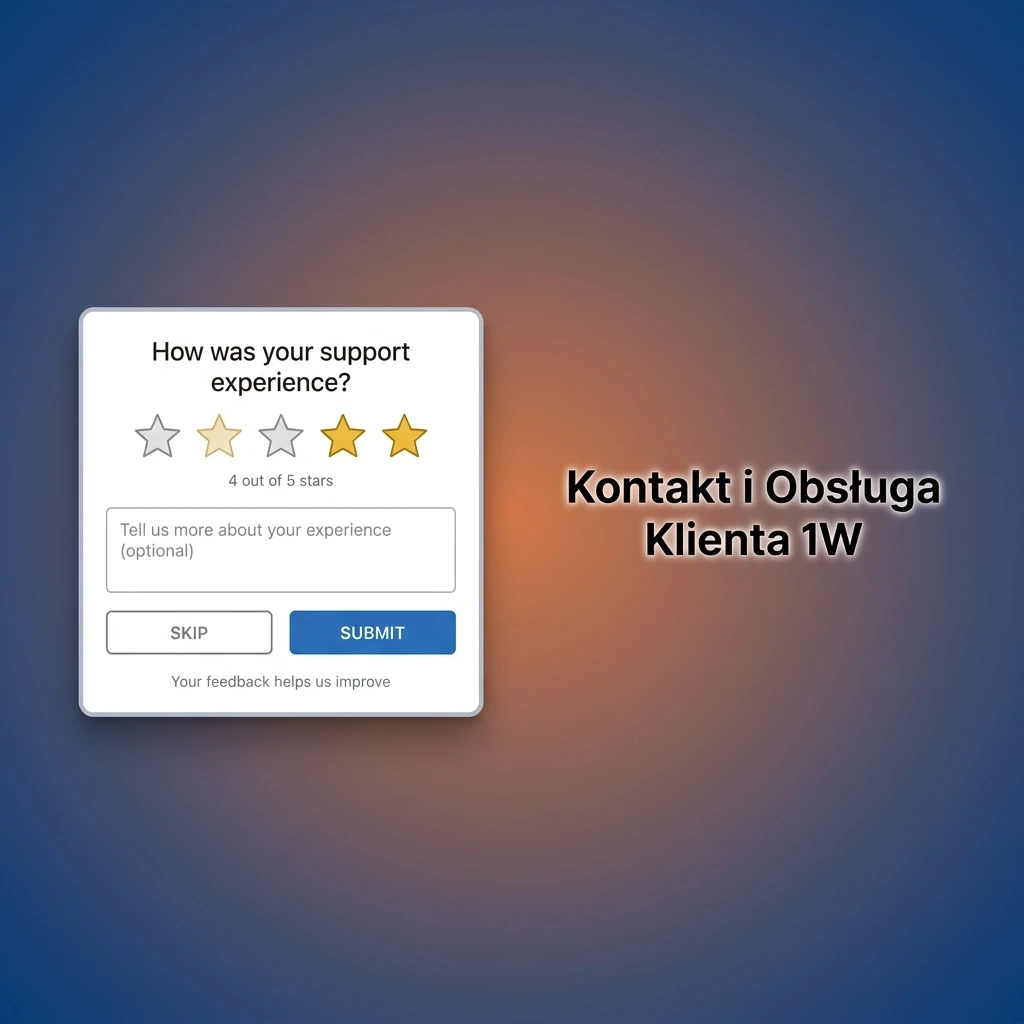 Zespół wsparcia 1W dostępny 24/7 – live chat, e-mail i Telegram dla graczy z Polski