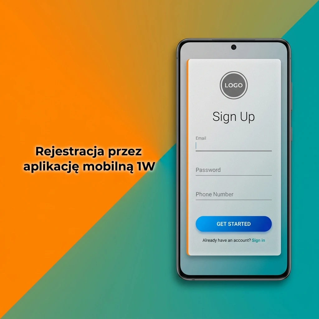 Rejestracja konta w aplikacji mobilnej 1W na smartfonie – kroki dla Android i iOS