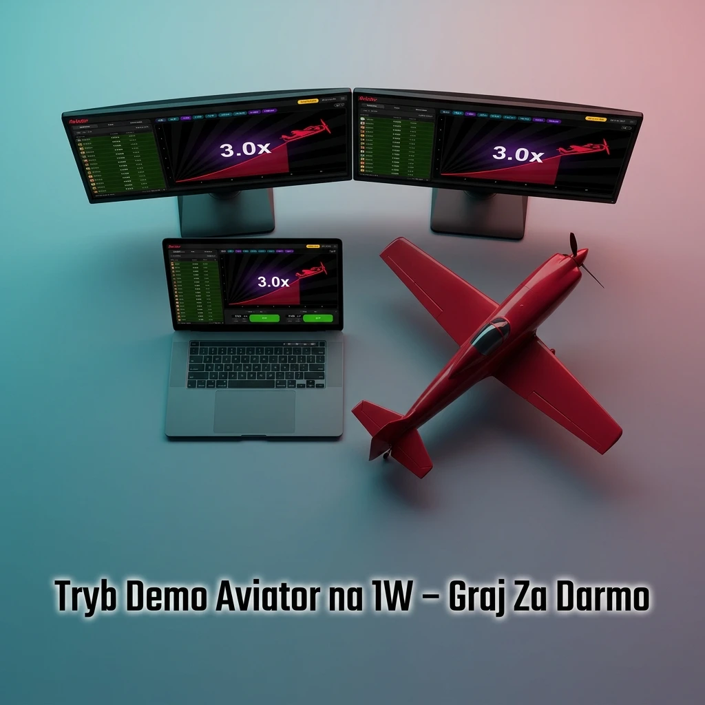 Tryb demo Aviator 1W – graj za darmo bez depozytu i testuj strategie gry crash